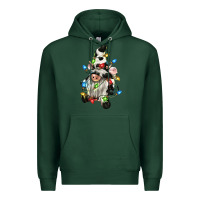 Sports Green christmas cow gnome Premium Hoodie - CowGirlArtShop