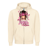 Sandshell pray fight believe breast cancer afro messy bun Zipper Hoodie - texasbilliewilder