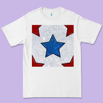 Glitter 4th Of July Seamless Pattern Premium Tee Designed By Bundleandbundleshop