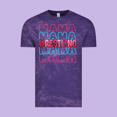 Wrestling Mama Vintage Tee Designed By Maliassmallbusiness