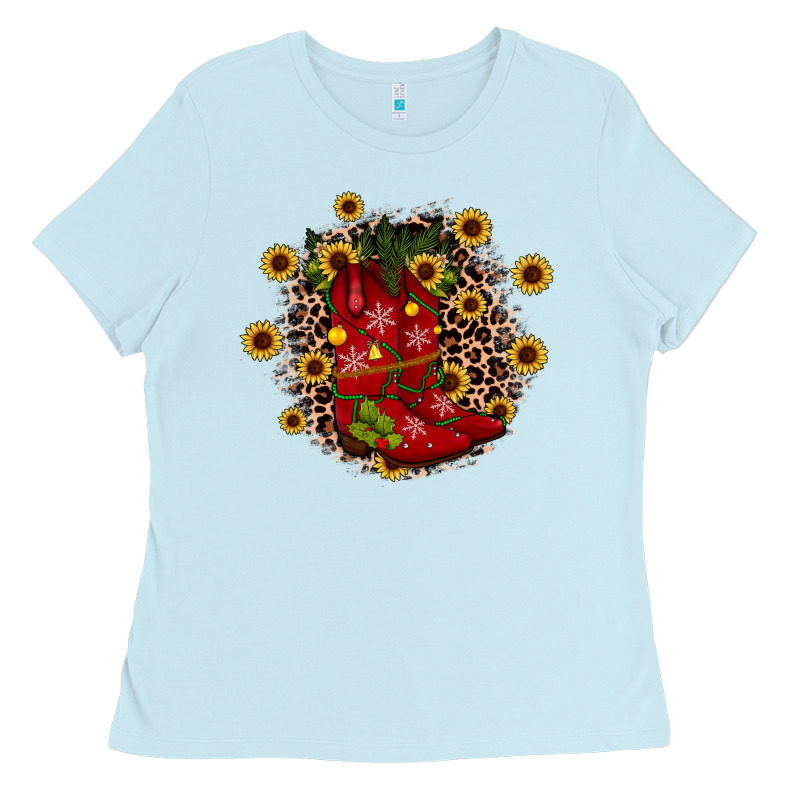 Boots Wood Slice Ornament Ladies Tee by JahusDesignShop | Teevron