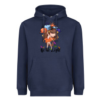Navy Be the light Heavyweight Hoodie - CowGirlArtShop