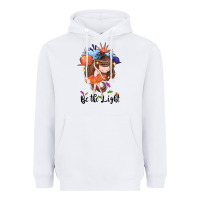 White Be the light Heavyweight Hoodie - CowGirlArtShop