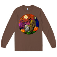 Chestnut halloween round Long Sleeve Tee - BundleAndBundleShop