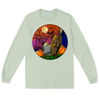 Matcha halloween round Long Sleeve Tee - BundleAndBundleShop