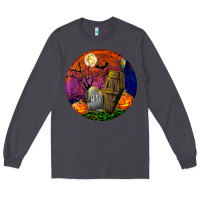 Smoke halloween round Long Sleeve Tee - BundleAndBundleShop