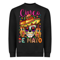 Black cinco de mayo Heavyweight Sweatshirt - LillyAllenDesigns
