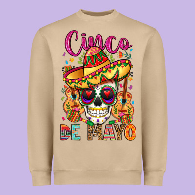 Cinco De Mayo Heavyweight Sweatshirt Designed By Lillyallendesigns