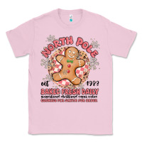 Bubblegum Pink north pole baked fresh daily Classic Tee - MaliasSmallBusiness
