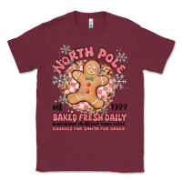 Burgundy north pole baked fresh daily Classic Tee - MaliasSmallBusiness
