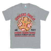 Heather Grey north pole baked fresh daily Classic Tee - MaliasSmallBusiness