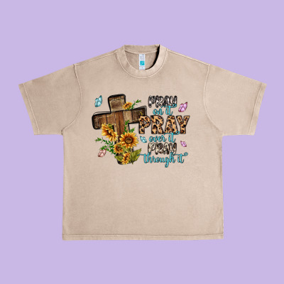 Pray On It Pray Over It Pray Through It Urban Heavy Tee Designed By Maliassmallbusiness