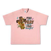 Salmon pray on it pray over it pray through it Urban Heavy Tee - MaliasSmallBusiness