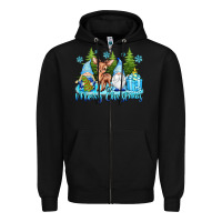 Black merry christmas gnomes Zipper Hoodie - texasbilliewilder