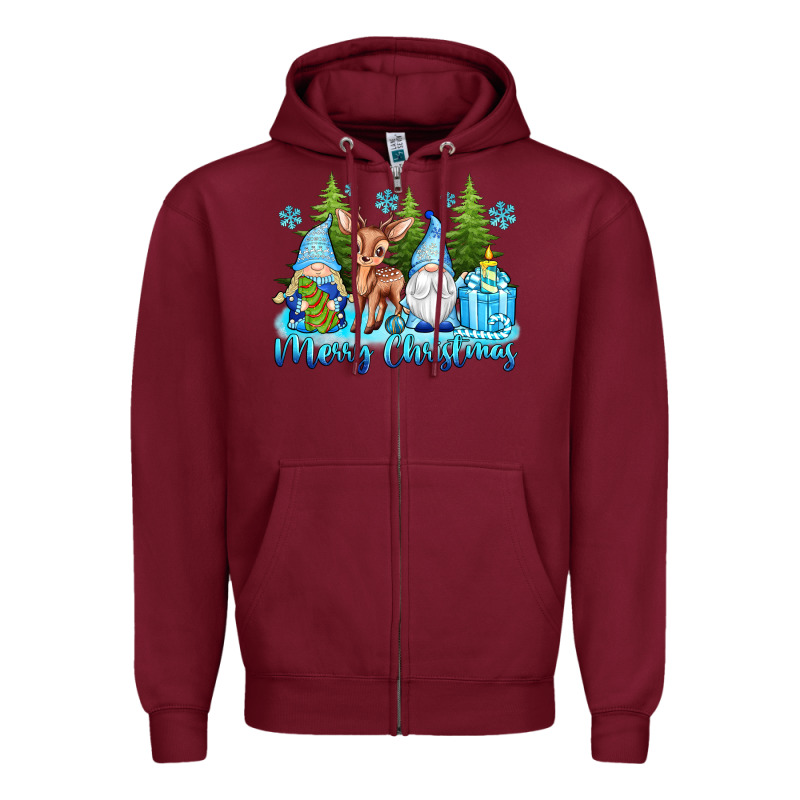 Merry Christmas Gnomes Zipper Hoodie by texasbilliewilder | Teevron