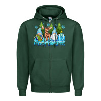 Sports Green merry christmas gnomes Zipper Hoodie - texasbilliewilder