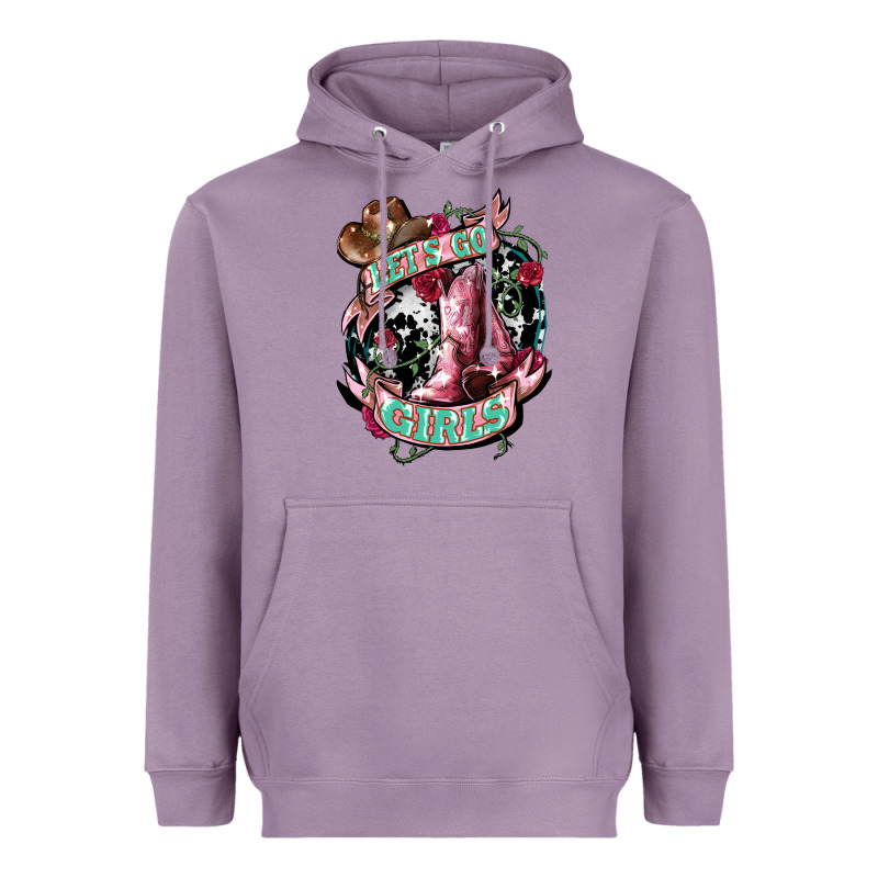 Let's Go Girl's Cowboy Boots Heavyweight Hoodie by HowdyJamesFarm | Teevron