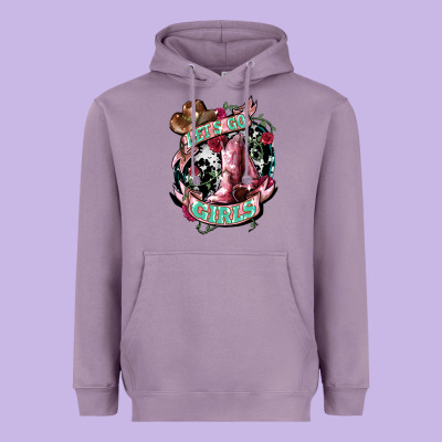 Let's Go Girl's Cowboy Boots Heavyweight Hoodie Designed By Howdyjamesfarm