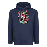 Navy Let's go Girl's Cowboy boots Heavyweight Hoodie - HowdyJamesFarm