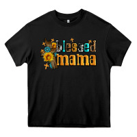 Black blessed mama Heavy Core Tee - AdoDesignShop