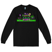 Black thick thighs and spooky vibes libbey glass Long Sleeve Tee - BundleAndBundleShop