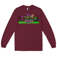 Burgundy thick thighs and spooky vibes libbey glass Long Sleeve Tee - BundleAndBundleShop