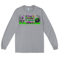 Heather Grey thick thighs and spooky vibes libbey glass Long Sleeve Tee - BundleAndBundleShop
