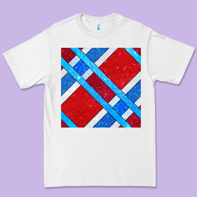 Glitter 4th Of July Seamless Pattern Premium Tee Designed By Bundleandbundleshop
