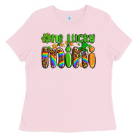 Bubblegum Pink st patricks one lucky mini Ladies Tee - AdoDesignShop