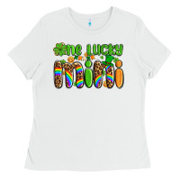 White st patricks one lucky mini Ladies Tee - AdoDesignShop