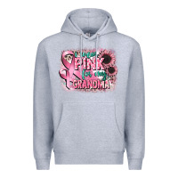 Heather Grey i wear pink for my grandma Premium Hoodie - CowGirlArtShop
