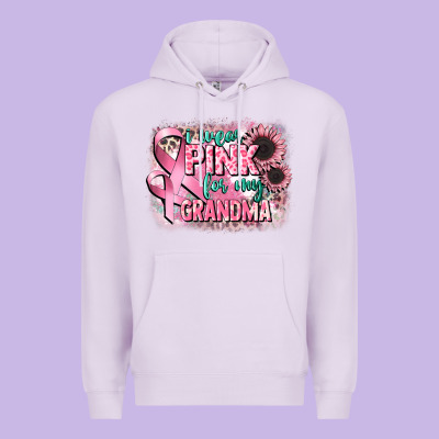 I Wear Pink For My Grandma Premium Hoodie Designed By Cowgirlartshop