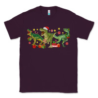 Plum christmas dinosaurs Classic Tee - MaliasSmallBusiness