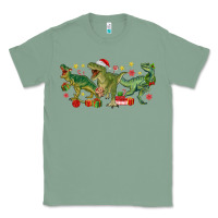 Sage christmas dinosaurs Classic Tee - MaliasSmallBusiness
