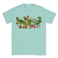 Seafoam christmas dinosaurs Classic Tee - MaliasSmallBusiness