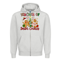 Dove Grey Teacher of smart cookies Zipper Hoodie - texasbilliewilder