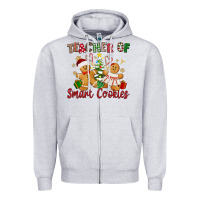 Heather Grey Teacher of smart cookies Zipper Hoodie - texasbilliewilder