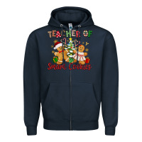 Navy Teacher of smart cookies Zipper Hoodie - texasbilliewilder