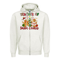 Oatmeal Heather Teacher of smart cookies Zipper Hoodie - texasbilliewilder