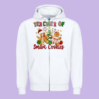 Teacher Of Smart Cookies Zipper Hoodie Designed By Texasbilliewilder