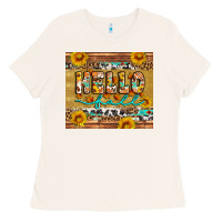 Bone western hello fall tumbler Ladies Tee - Artiststas