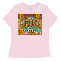 Bubblegum Pink western hello fall tumbler Ladies Tee - Artiststas