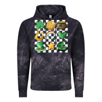 Cloud Black checker board lucky charms Vintage Hoodie - MaliasSmallBusiness
