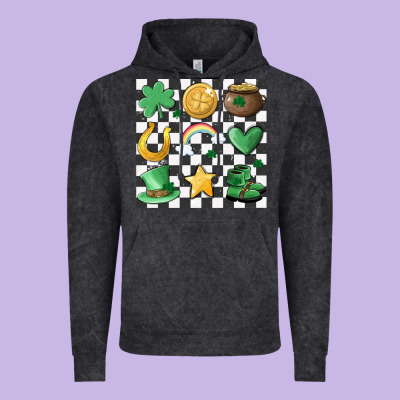 Checker Board Lucky Charms Vintage Hoodie Designed By Maliassmallbusiness