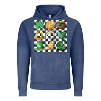 Vintage Denim checker board lucky charms Vintage Hoodie - MaliasSmallBusiness