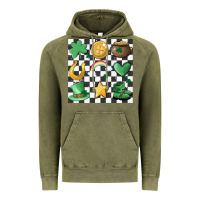 Vintage Olive checker board lucky charms Vintage Hoodie - MaliasSmallBusiness