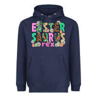 Navy Easter Saurus Nurse Easter Day Heavyweight Hoodie - HowdyJamesFarm