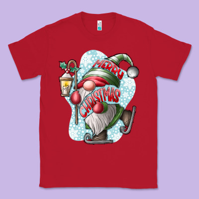 Merry Christmas Gnome Classic Tee Designed By Cowhidedigitalart