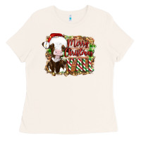 Bone merry christmas y'all cow Ladies Tee - Artiststas