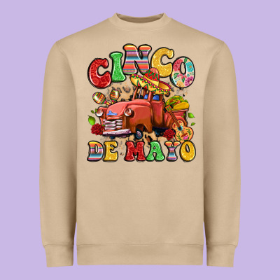 Cinco De Mayo Truck Heavyweight Sweatshirt Designed By Lillyallendesigns